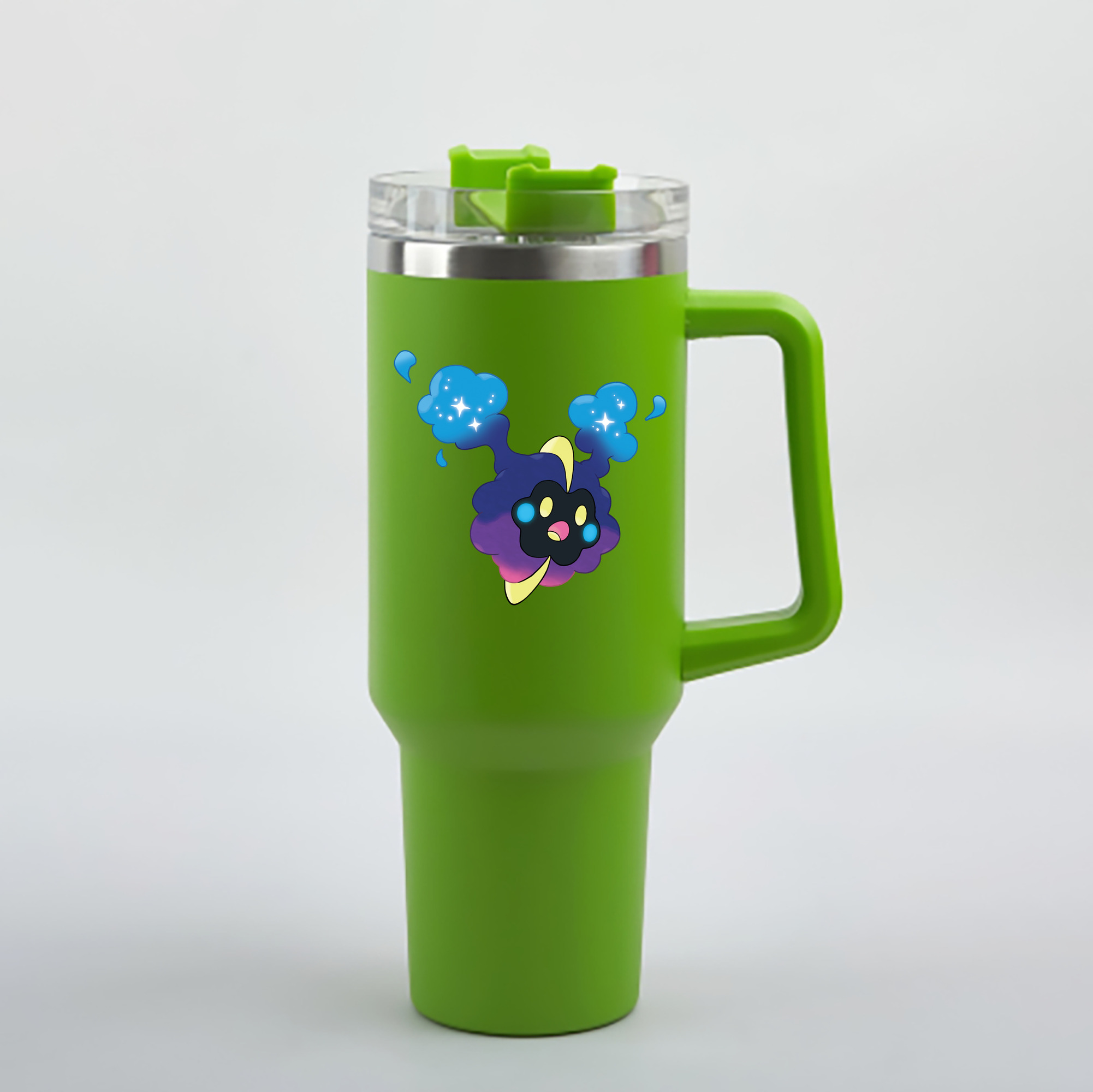 （画像用） ポケットモンスター Pokémon 1200mL車用タンブラー - クリスタルステッカー（プラスチックストロー付き）